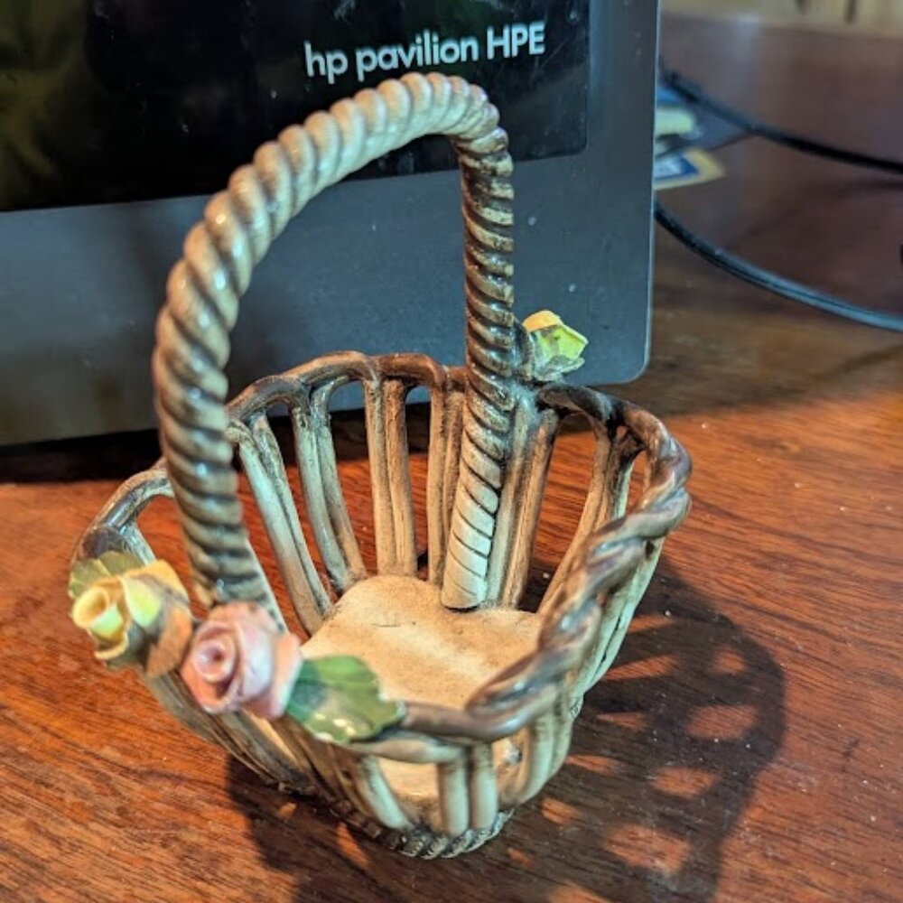 Small Ceramic Flower Basket